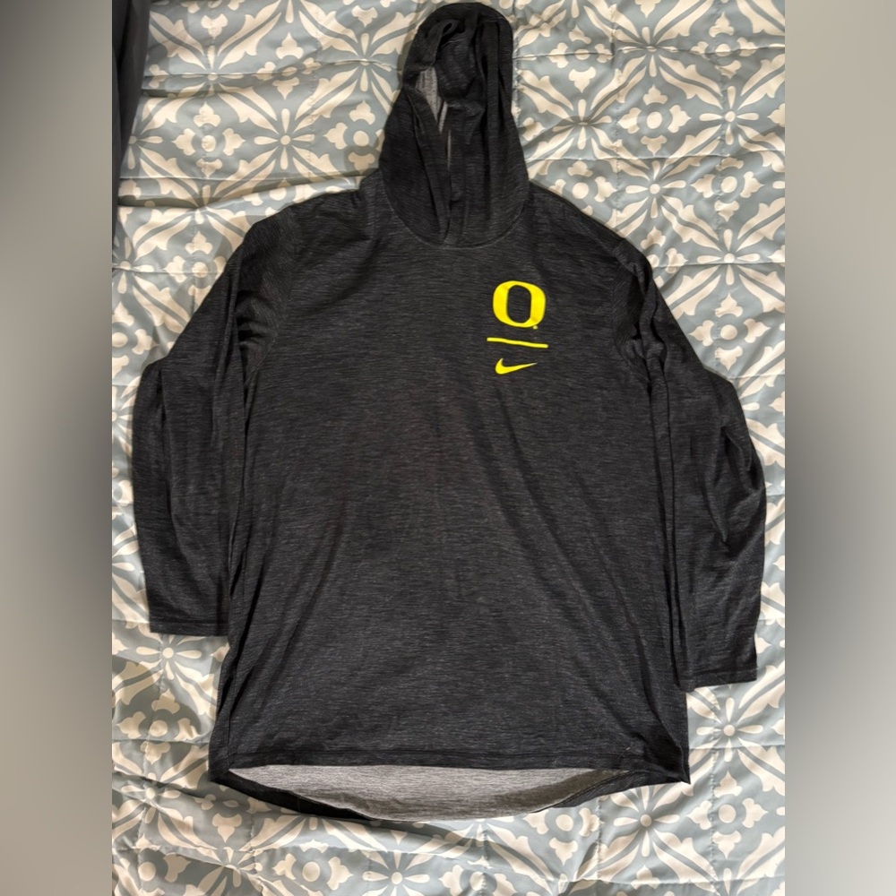 Nike Men's Dark Gray Turtleneck with Yellow Accents